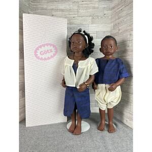 Gotz Philip Heath A World of Children Ami / Yoromong Black Brother Sister Dolls